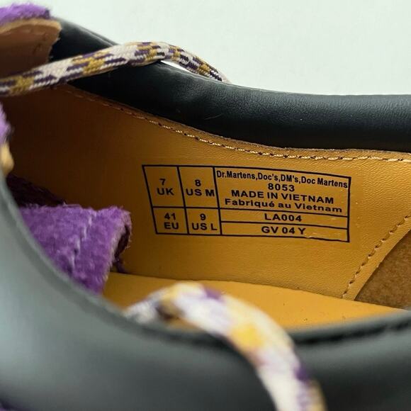 Dr. Martens 8053 Ben Long Napped Suede Casual Shoes Purple Unisex W9/M8 NEW - Picture 8 of 12